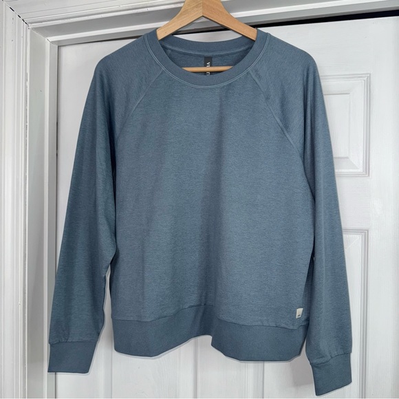 Vuori Halo Long Sleeve Crew Pullover M Light Blue - Picture 4 of 8